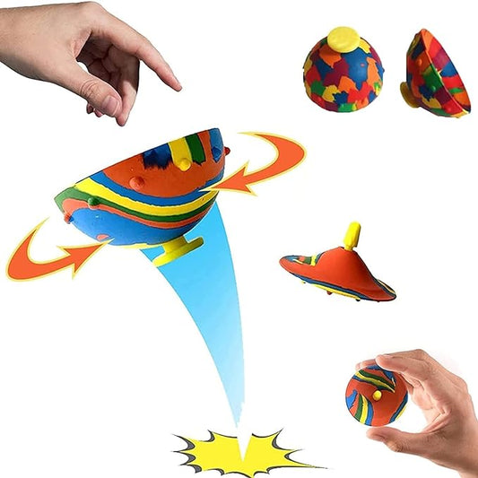 SPIN POP RUBBER JUMPING TOY